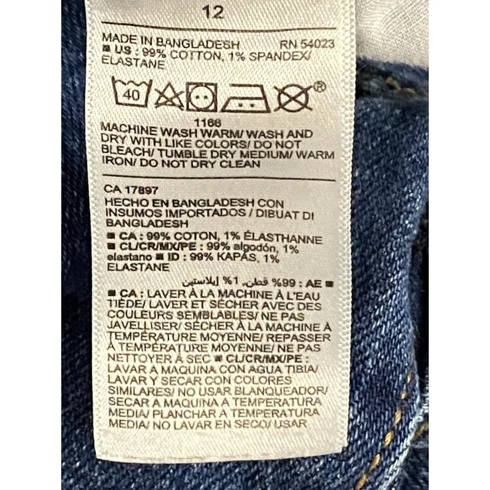 OLD NAVY WOMENS Size 12 O.G. STRAIGHT 32X25”High-Rise Jeans - Picture 6 of 16